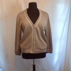 All in Motion Women's Rich Gray Button-Up Cardigan With Pockets Sz L